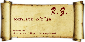 Rochlitz Zója névjegykártya